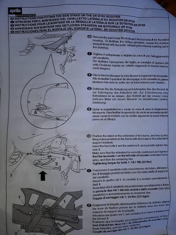 cavalletto laterale SR 1997/2001 Aprilia (2)