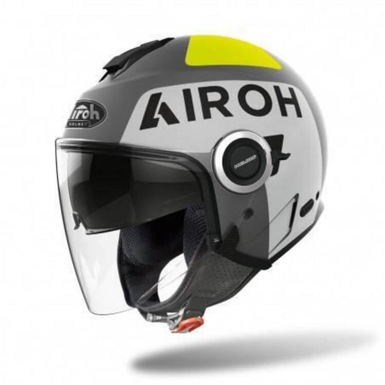 CASCO JET AIROH HELIOS UP GREY MATT AIRHEUP81L