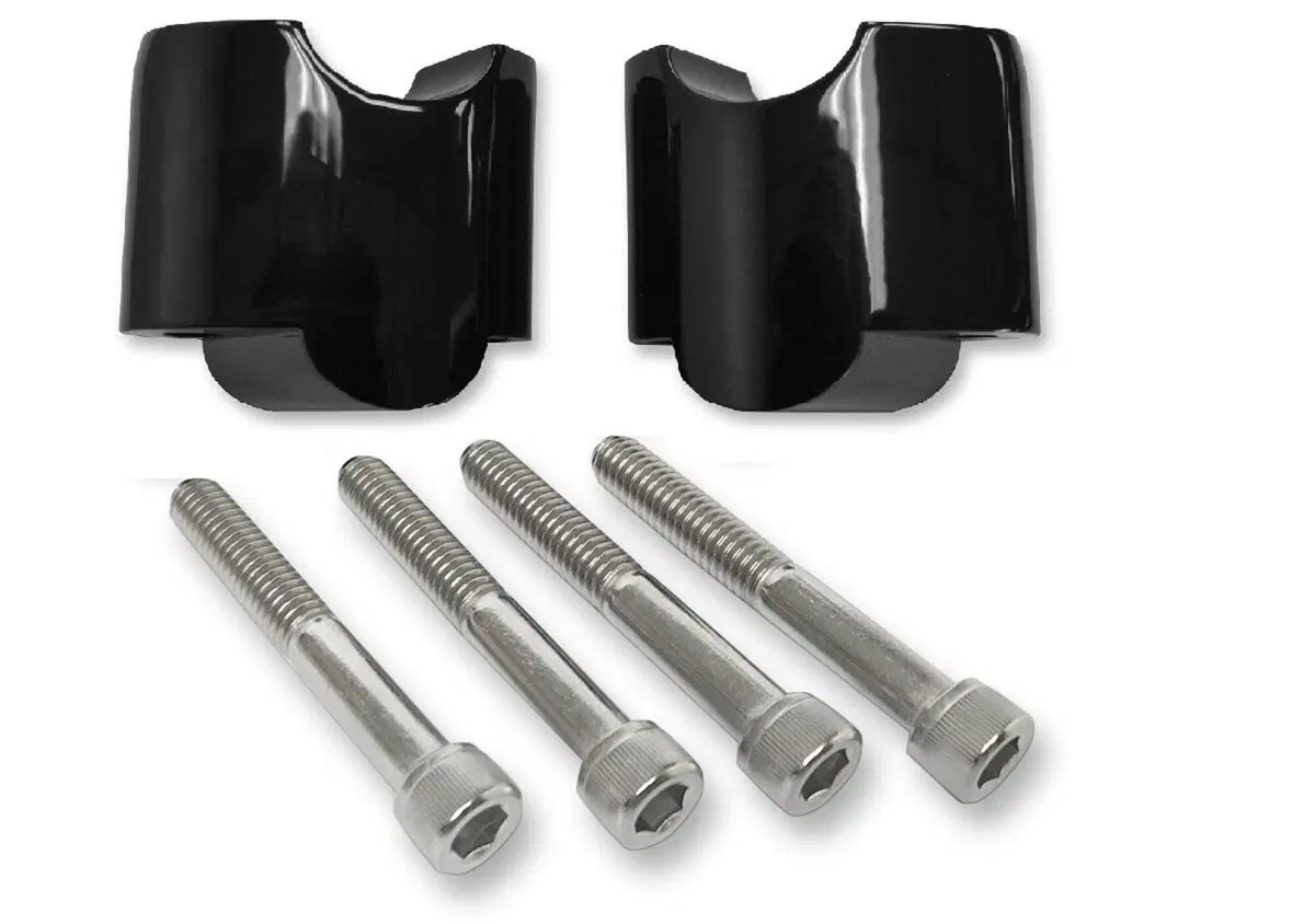 Prolunghe riser alte 2" nere per Sportster XL1200C La Choppers