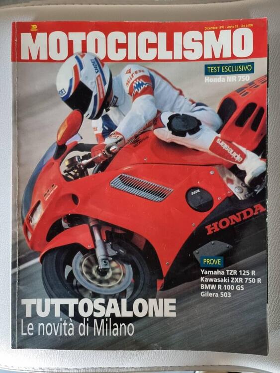 GIORNALE RIVISTA MOTOCICLISMO DICEMBRE 1991