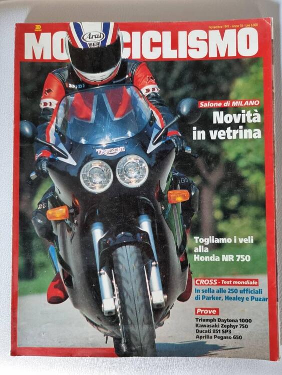 GIORNALE RIVISTA MOTOCICLISMO NOVEMBRE 1991 ANNO 7