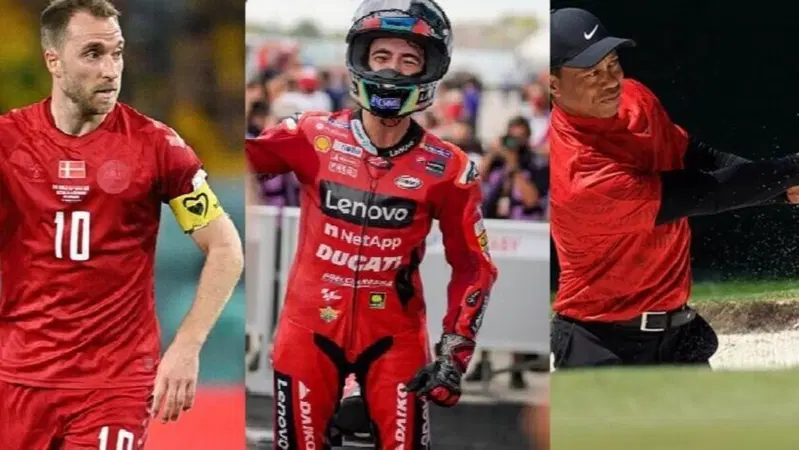 MotoGP 2023. Pecco Bagnaia sfida Tiger Woods e Christian Eriksen per il premio "Ritorno dell'anno"