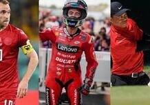 MotoGP 2023. Pecco Bagnaia sfida Tiger Woods e Christian Eriksen per il premio Ritorno dell'anno