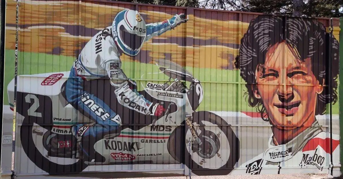 MotoGP 2023. Due anni senza Fausto Gresini, un murales all'autodromo di Imola