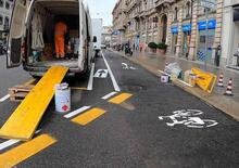 Fino a 10.000 bici al giorno usano la ciclabile della discordia a Milano