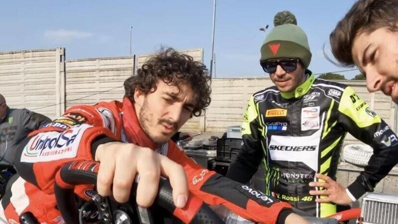 Valentino Rossi e Pecco Bagnaia a tutto gas sui go kart! [VIDEO]