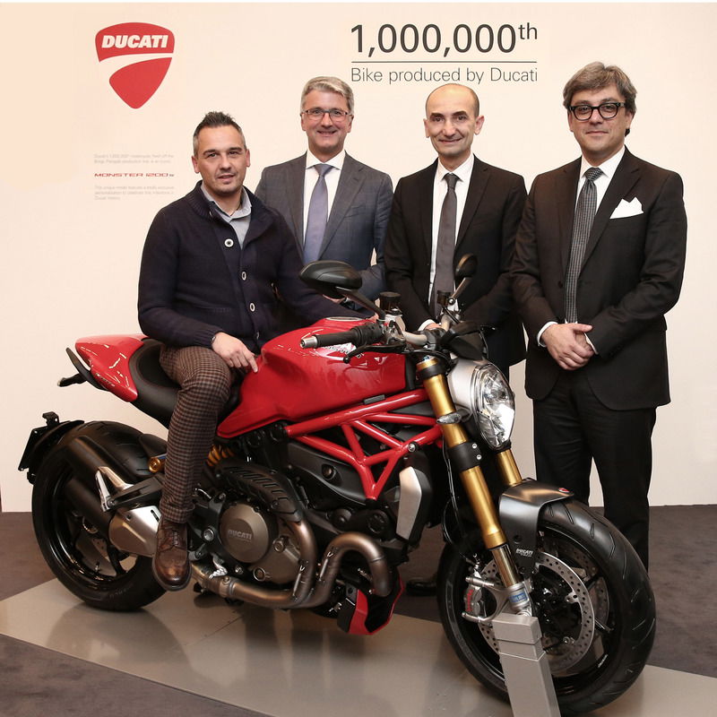 Consegnata la milionesima Ducati, una Monster 1200S