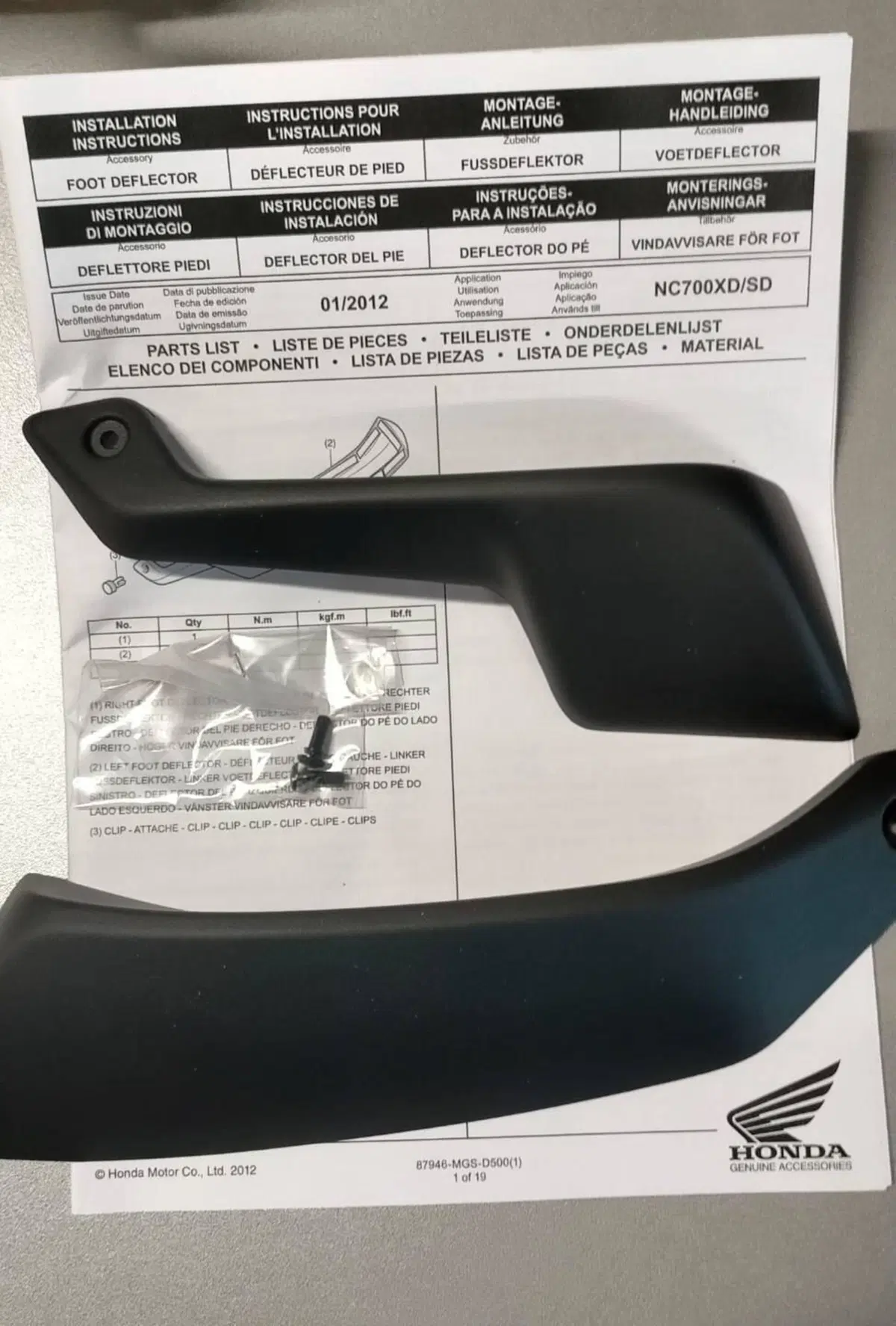 KIT DEFLETTORI HONDA NC 700\750 X