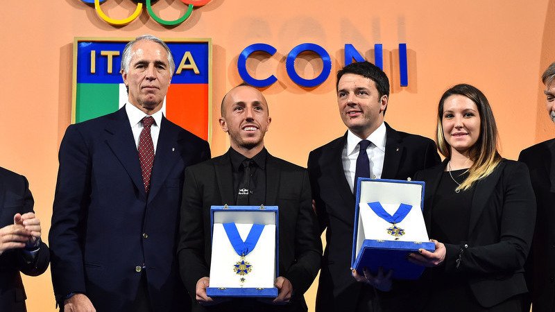 Renzi premia Agostini, Cairoli e Fontanesi con i Collari d&rsquo;Oro al Merito Sportivo