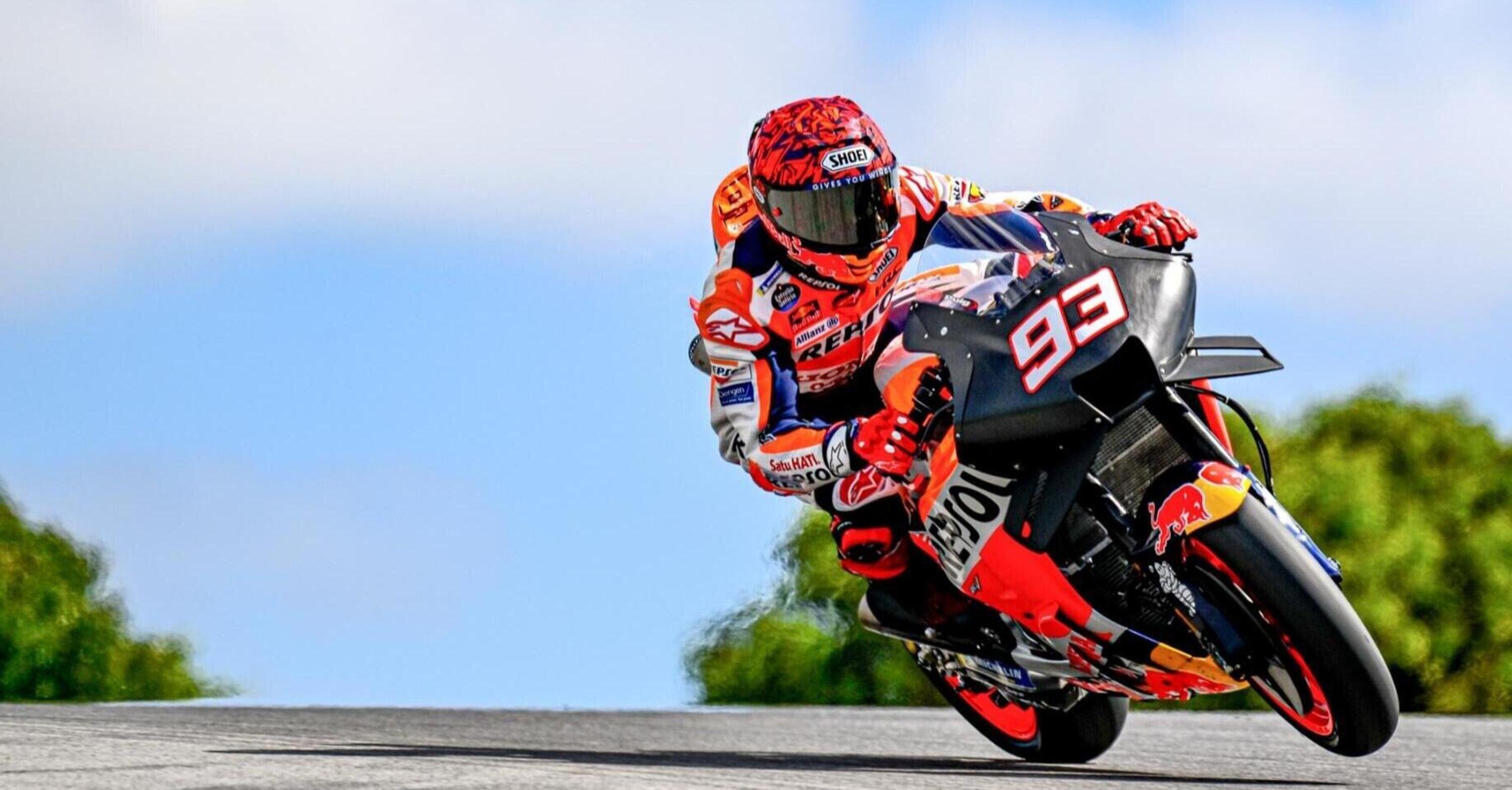 MotoGP 2023. Test di Portimao, giorno 1. Marc Marquez: &quot;Abbiamo fatto le scelte&quot;