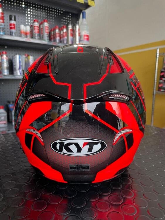 Casco KYT Hellcat Superfluo Red KYT Helmet (4)