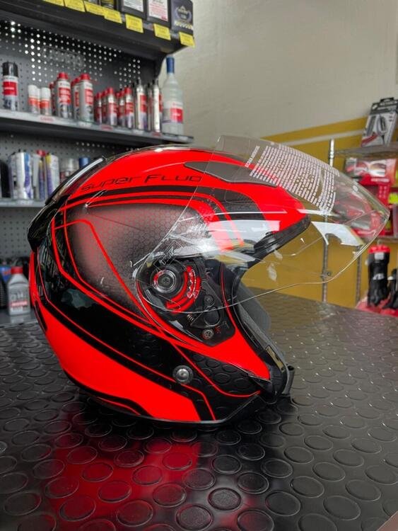 Casco KYT Hellcat Superfluo Red KYT Helmet (5)