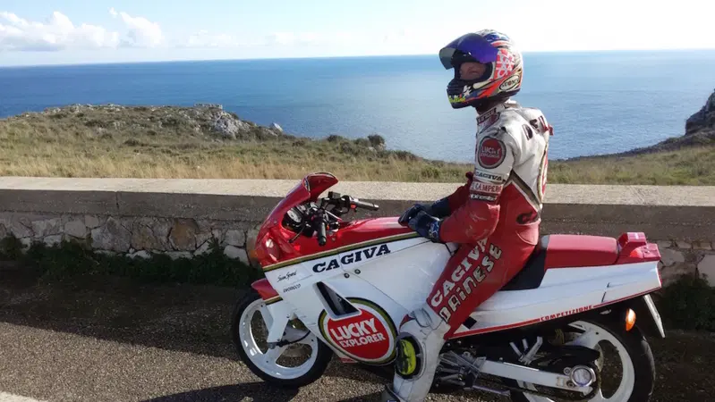 Con Marco Dellino e le 125 d'epoca nel Salento