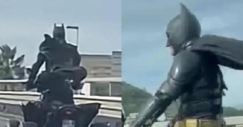 Cagliari. Avvistato Batman sul quad, il video &egrave; virale [VIDEO]