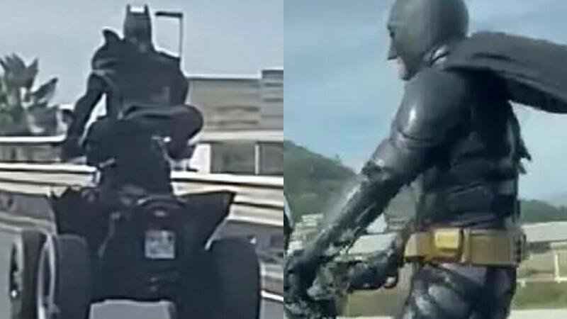 Cagliari. Avvistato Batman sul quad, il video &egrave; virale [VIDEO]