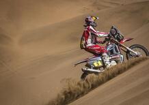 Dakar 2015. Tappa 9. Vince Rodrigues (Honda). Coma (KTM) leader