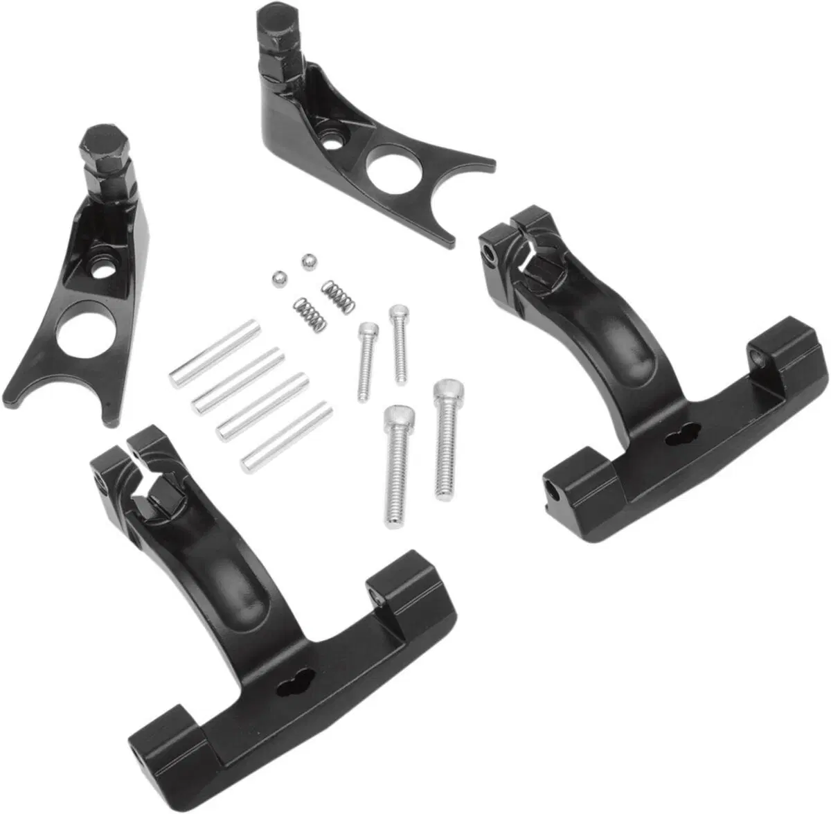 Kit Supporti neri per pedane passeggero per Softai Drag Specialties