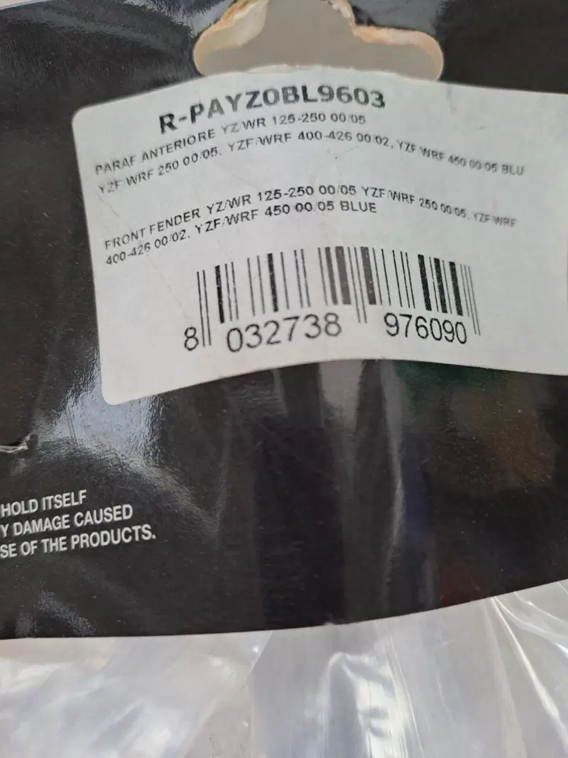Parafango anteriore blu crf 2004 Racetech (3)