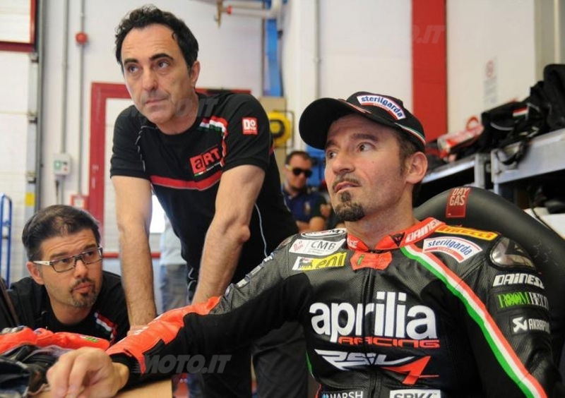 Max Biaggi, tester Aprilia SBK a Portimao 