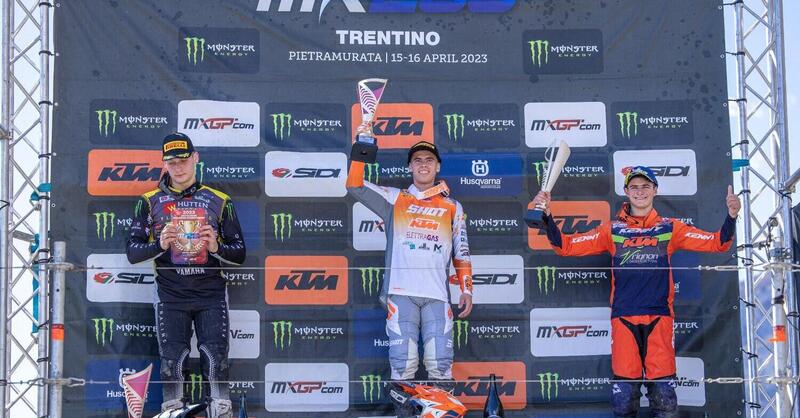 Podio tutto Pata Talenti Azzurri FMI nell&#039;Europeo Motocross 250cc ad Arco di Trento