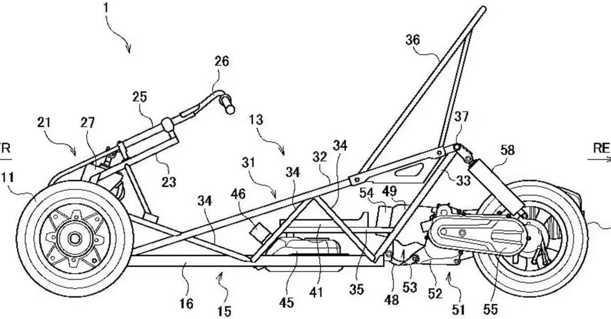 Un po' scooter, un po' go-kart: perch&eacute; Suzuki vuole brevettare un triciclo?