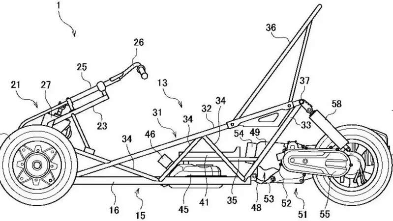 Un po' scooter, un po' go-kart: perch&eacute; Suzuki vuole brevettare un triciclo?