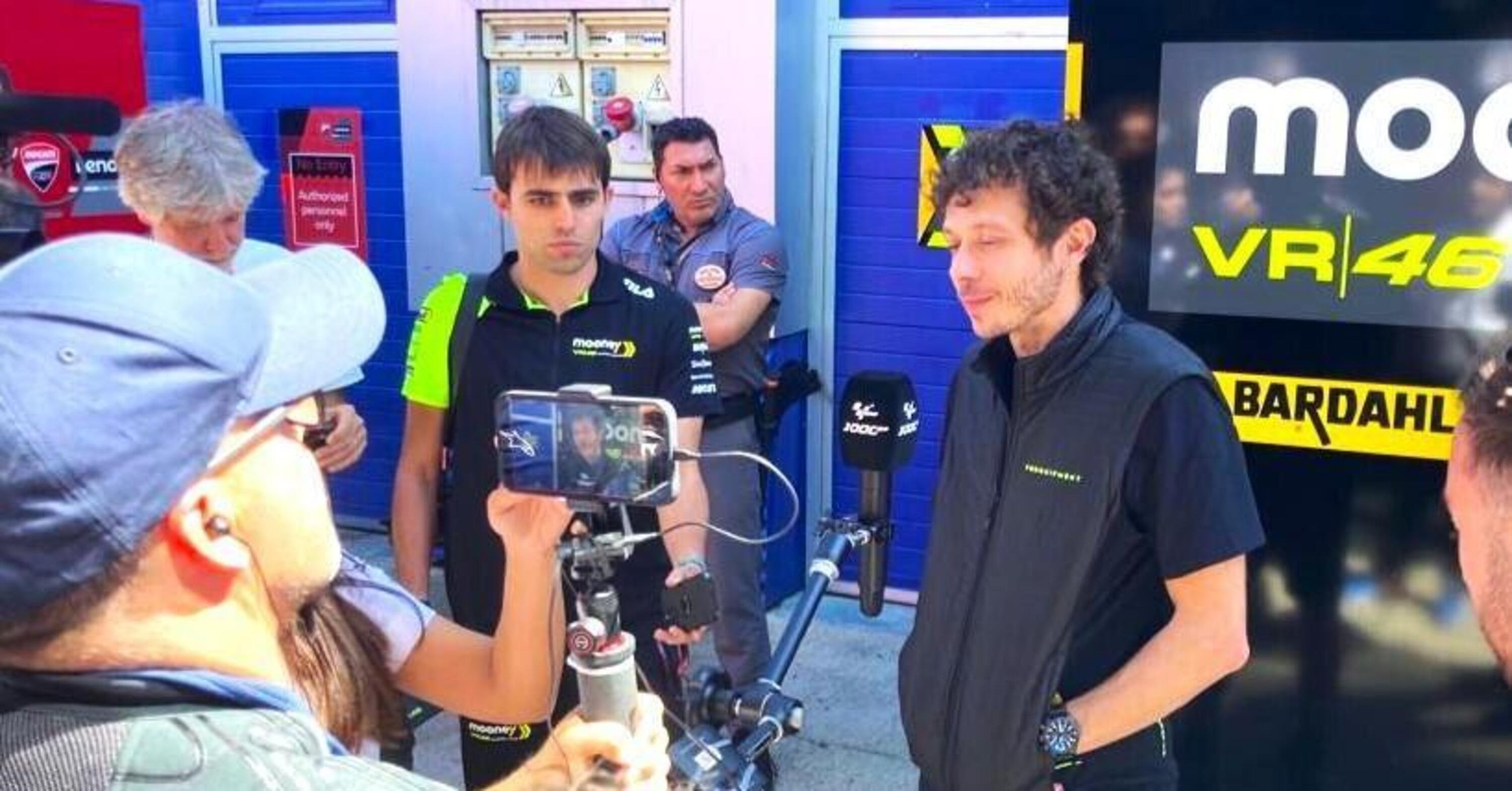 MotoGP 2023. GP di Spagna. Valentino Rossi a Jerez: &quot;A Bagnaia? Ho detto di andare un pochino pi&ugrave; piano&quot;