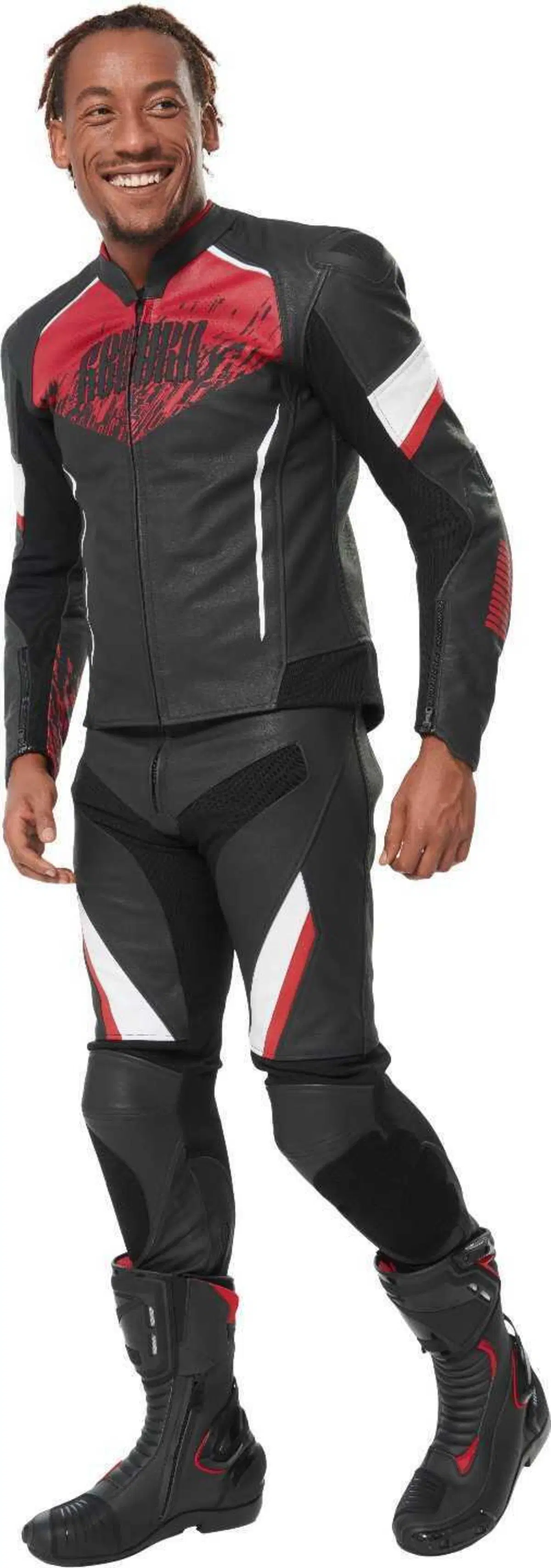 Outfit in pelle Rekurv by Louis Moto (2)