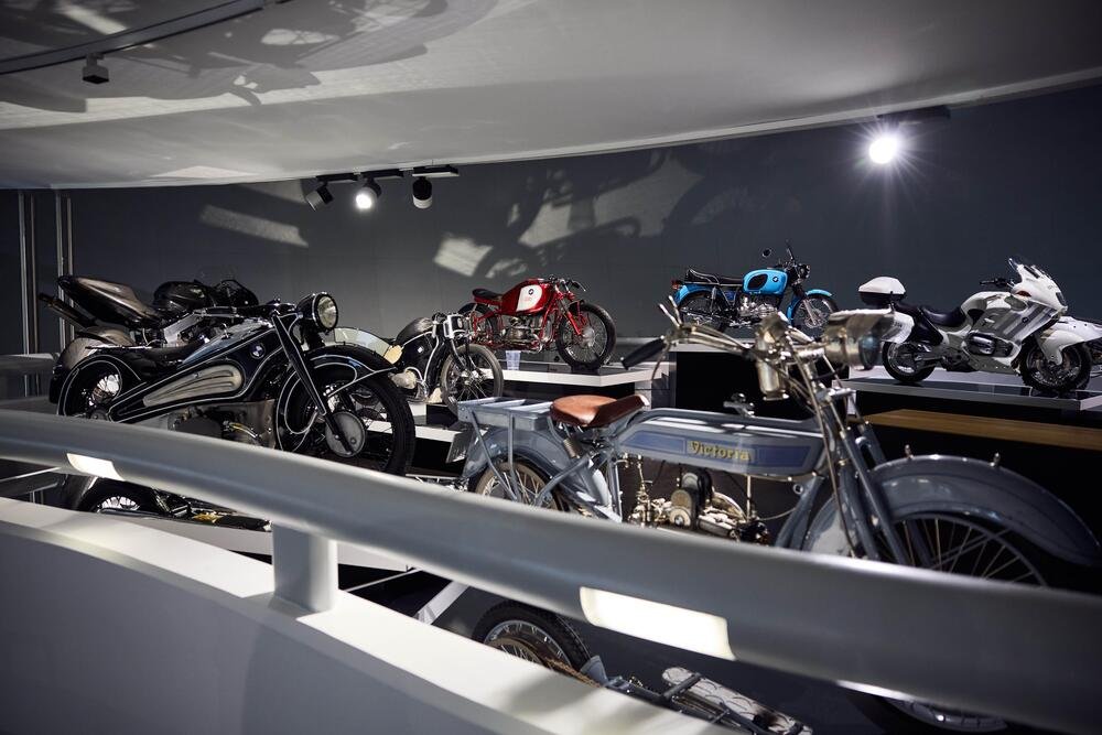 Una piccola porzione della mostra per i 100 anni di BMW Motorrad