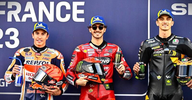 MotoGP 2023. GP di Francia a Le Mans. Pecco Bagnaia - Marc Marquez: che sfida. E Luca Marini &egrave; l&igrave;