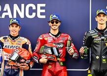 MotoGP 2023. GP di Francia a Le Mans. Pecco Bagnaia - Marc Marquez: che sfida. E Luca Marini è lì