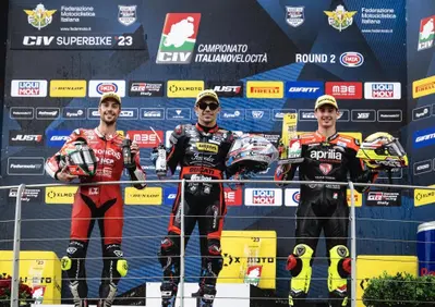 CIV 2023. Gara2 Mugello. Le Ducati sono imprendibili sul bagnato: stravince Michele Pirro, secondo Lorenzo Zanetti e terzo Luca Bernardi [RISULTATI e VIDEO]