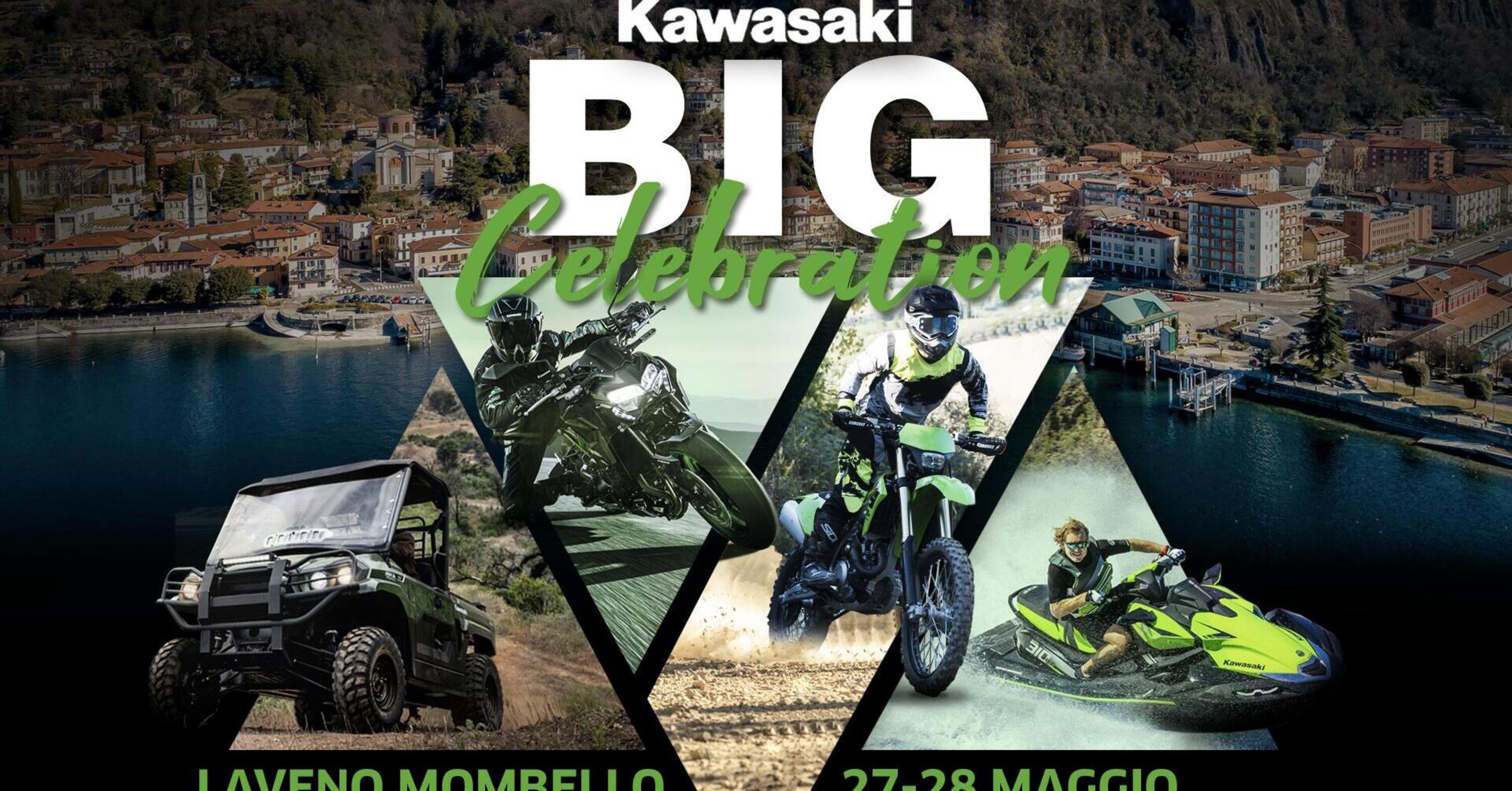 Laveno Mombello si tinge di verde per la  Kawasaki Big Celebration! 