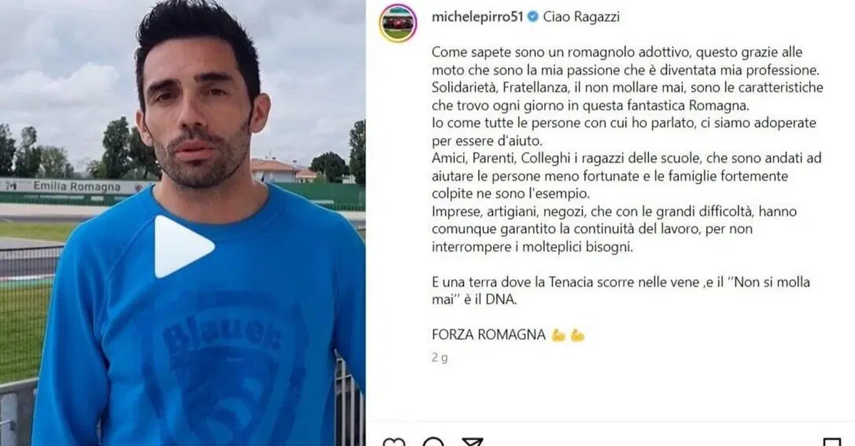 MotoGP 2023. Il videomessaggio di Michele Pirro alla "sua Romagna" alluvionata [VIDEO]