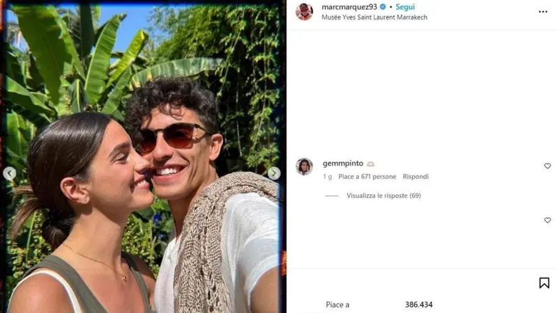 MotoGP 2023. Marc Marquez si &egrave; fidanzato con una influencer spagnola. E il fratello Alex: "Non buttatemi fuori di casa!"