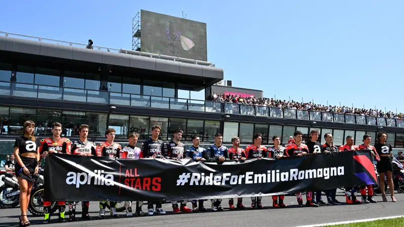 ApriliaAllStars 2023 a Misano: raccolti oltre 200.000 euro per l'Emilia-Romagna