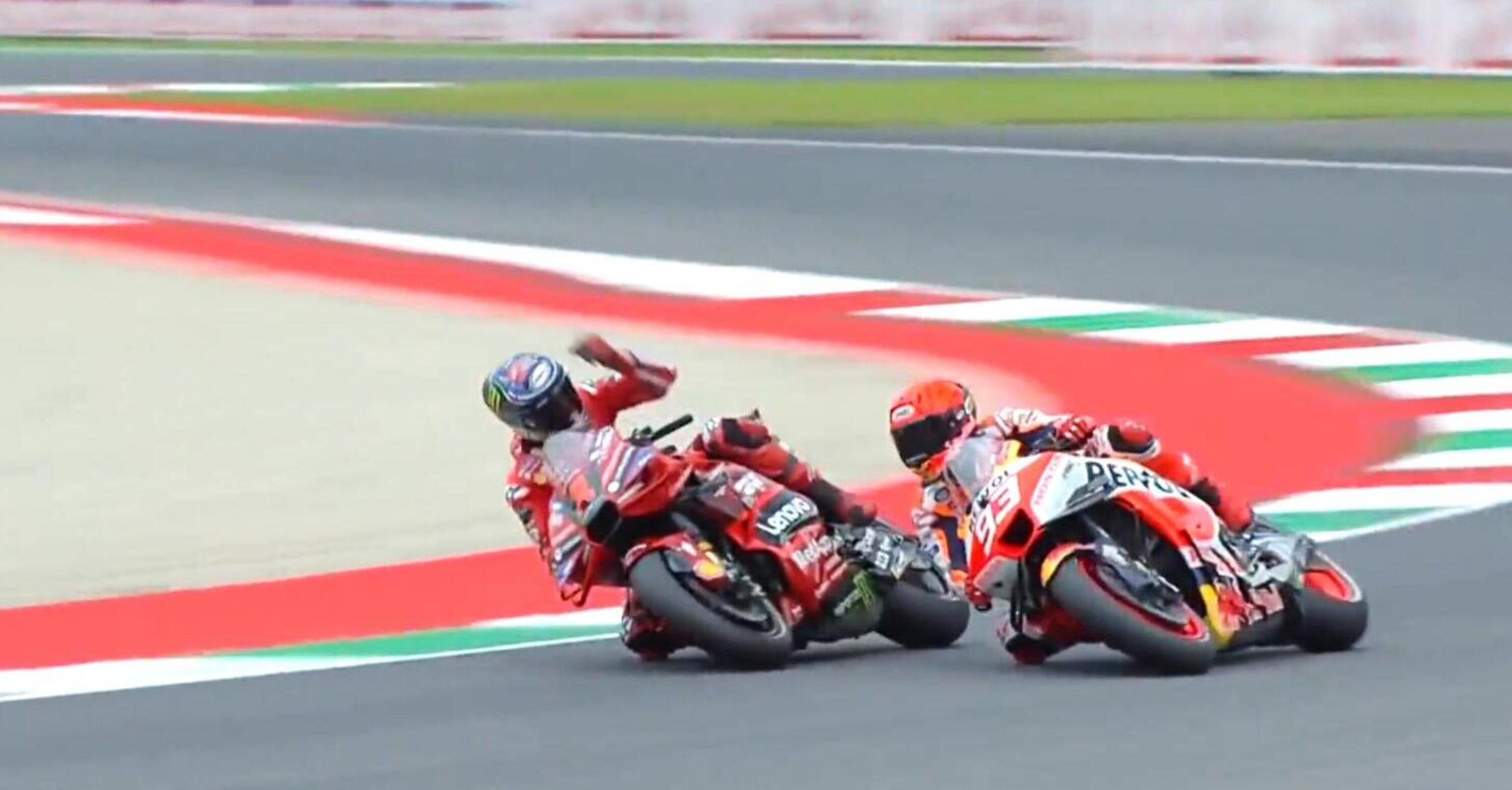 MotoGP 2023. GP d&#039;Italia al Mugello. Pole: Pecco Bagnaia primo, Marc Marquez secondo tra le polemiche [VIDEO]