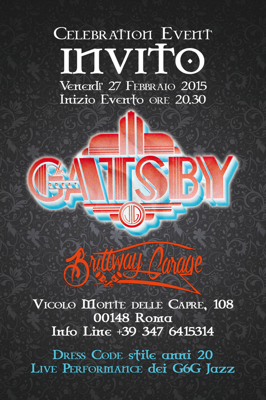 Brittway Garage Roma, serata dedicata al Grande Gatsby