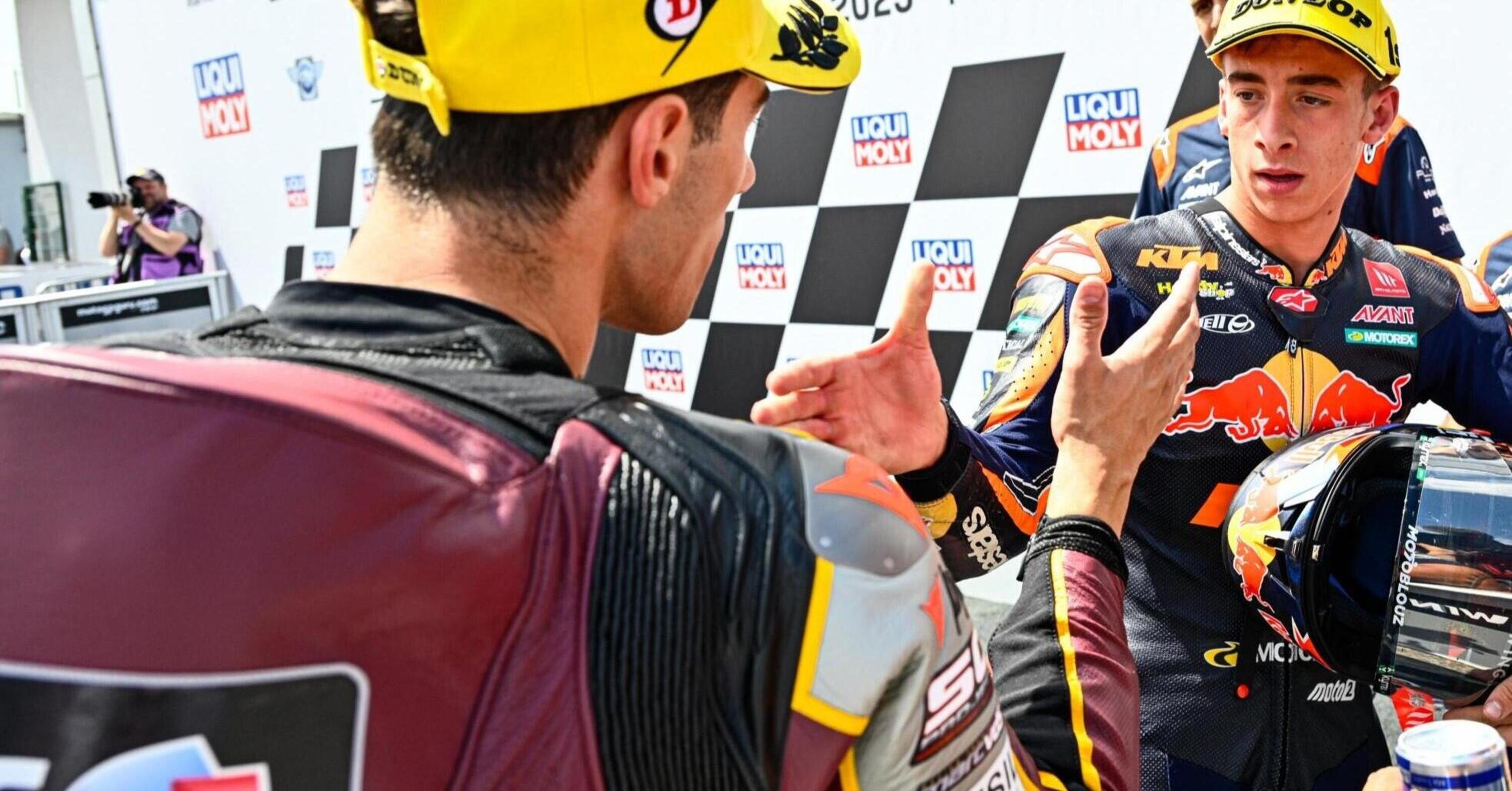MotoGP 2023. GP di Germania. In Moto2 vince in solitaria Pedro Acosta. Carattere Tony Arbolino: altro podio difeso coi denti