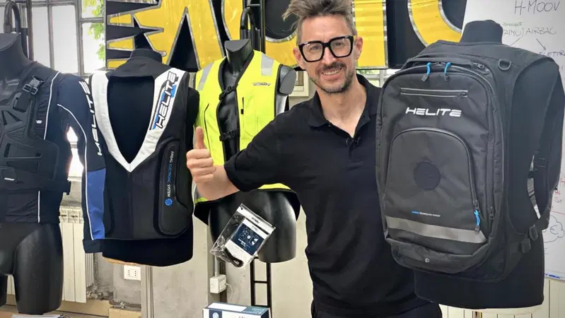 Helite H-Moov: l'airbag per moto che diventa uno zaino