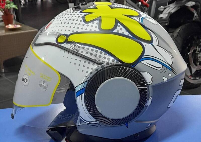  AGV Casco Orbyt Multi L Vibes Matt Grey/Yellow : Automotriz