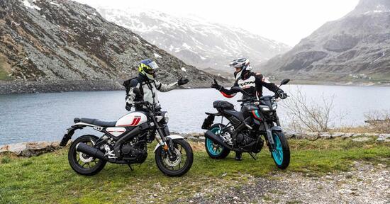 Sulle Alpi con le 125! A caccia di passi alpini con Yamaha XSR125 ed MT-125 [VIDEO]