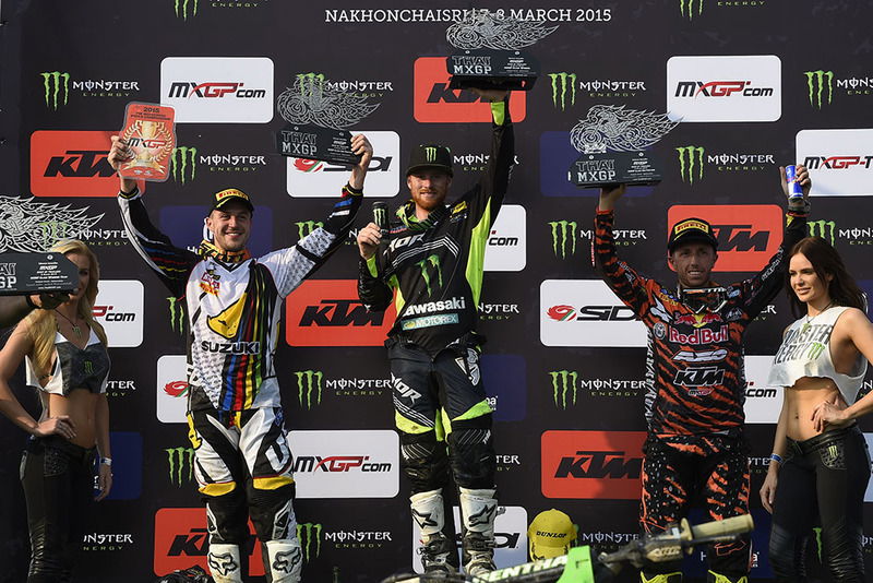 Il podio della MXGP in Thailandia