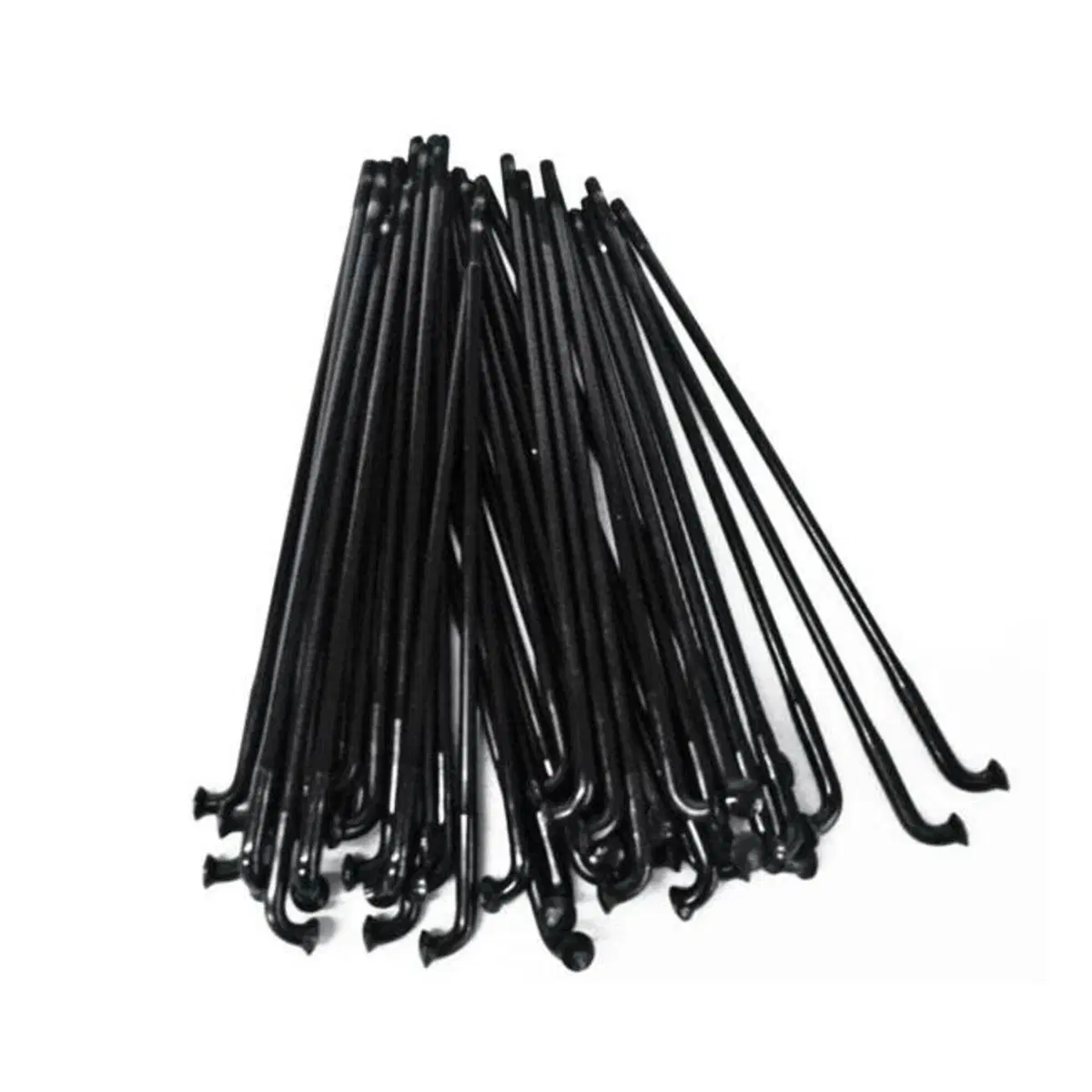Raggi 16" lisci neri set 40 raggi + nipples per mo 