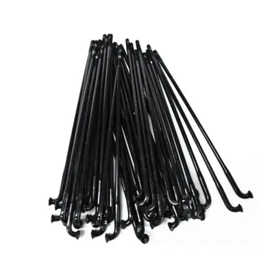 Raggi 16" lisci neri set 40 raggi + nipples per mo 