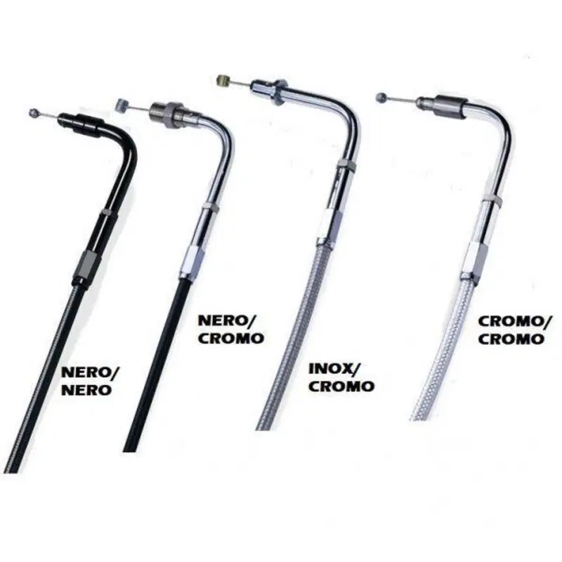Cavo acceleratore nero/cromo per Dyna dal 90 al 95 Barnett