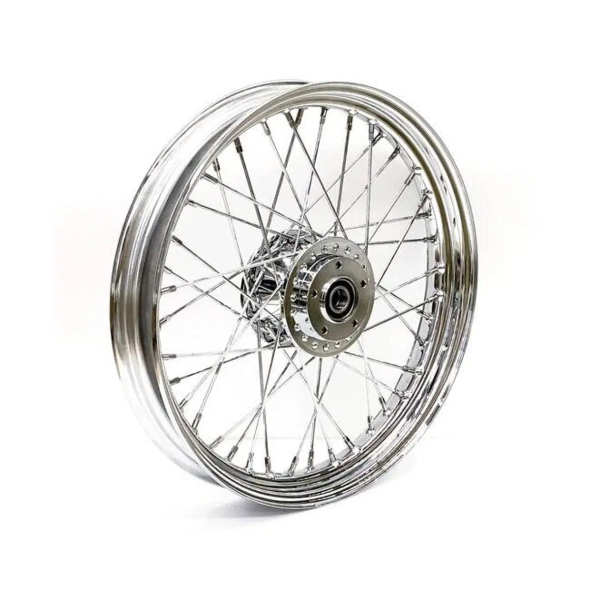 Ruota anteriore a 40 raggi cromata 19x2,5 Per Spor 