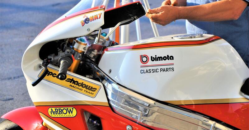 Una Bimota YB4 E.I. R al Manx Grand Prix