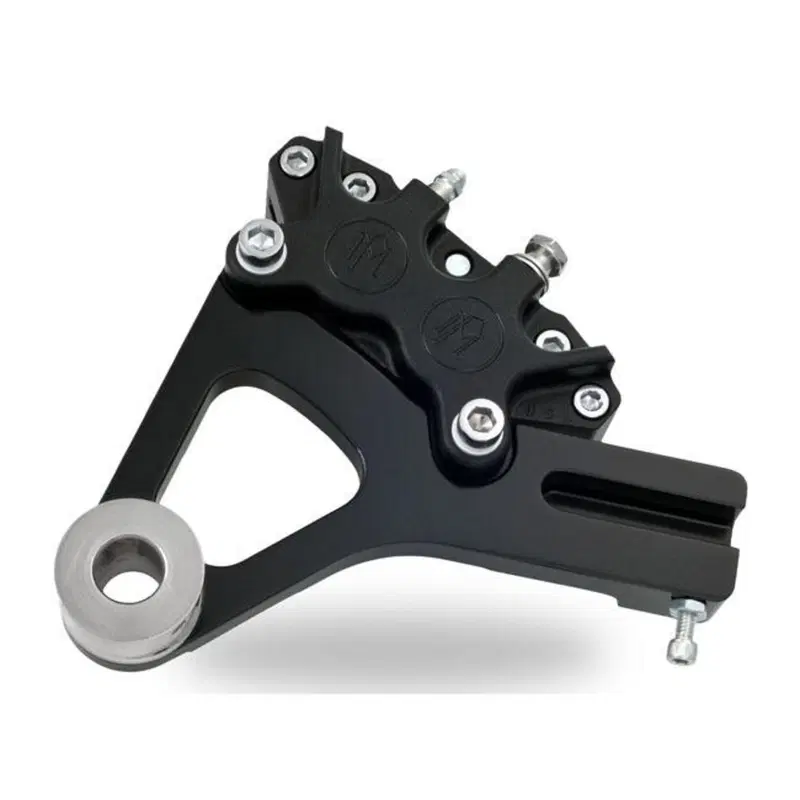 Pinza freno PM 4 pistoni post. con supporto - nera Performance Machine