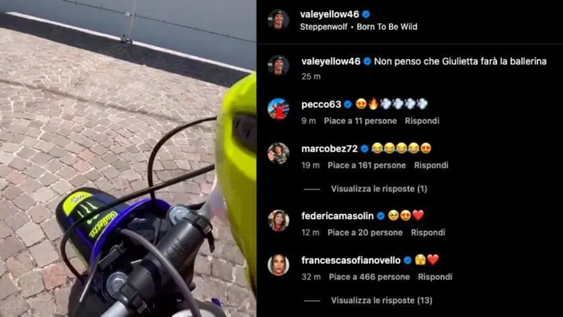 [VIDEO] Valentino Rossi ha gi&agrave; messo in sella la piccola Giulietta: "Non penso che far&agrave; la ballerina"